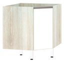 Ver imagem 1 de Balcão Sem Tampo Canto Diagonal Luciane Luci Legno Crem e Branco