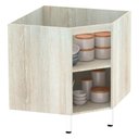 Ver imagem 3 de Balcão Sem Tampo Canto Diagonal Luciane Luci Legno Crem e Branco