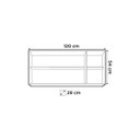 Ver imagem 4 de Kit 2 Armários Aéreos Honduras 03 Portas 120cm Branco/Preto - Lumil Móveis