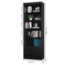 Ver imagem 3 de Estante Livreiro 2 Gavetas e 5 Prateleiras Fancy Q01 Preto Fosco - Mpozenato