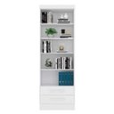 Ver imagem 6 de Estante Livreiro 2 Gavetas e 5 Prateleiras Fancy Q01 Branco - Mpozenato