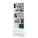 Ver imagem 3 de Estante Livreiro 2 Gavetas e 5 Prateleiras Fancy Q01 Branco - Mpozenato