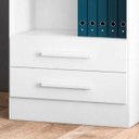 Ver imagem 5 de Estante Livreiro 2 Gavetas e 5 Prateleiras Fancy Q01 Branco - Mpozenato