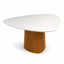 Ver imagem 2 de Mesa Jantar Orgânica Cone Canya 120x125cm - Laca Branca