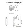 Chave Contator Modular Bipolar 25a 2na 2 Polos DIN35 Magnetico 127v 50/60hz - 2