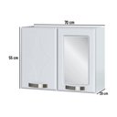 Ver imagem 2 de Armário P/ Banheiro Rubi 70cm Branco - Telasul