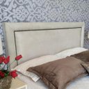 Ver imagem 2 de Cabeceira Queen Lisa Diamond Suede Bege 160 X 120 Rbl