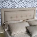 Ver imagem 5 de Cabeceira Cama Queen Painel Veneza Diamond Linho Bege 160 x 60cm Rbl