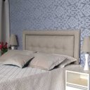 Ver imagem 6 de Cabeceira Cama Queen Painel Veneza Diamond Linho Bege 160 x 60cm Rbl