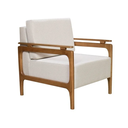 Ver imagem 2 de Poltrona Yasmim Tecido Linho - Gustavo Decor