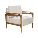 Ver imagem 1 de Poltrona Yasmim Tecido Linho - Gustavo Decor