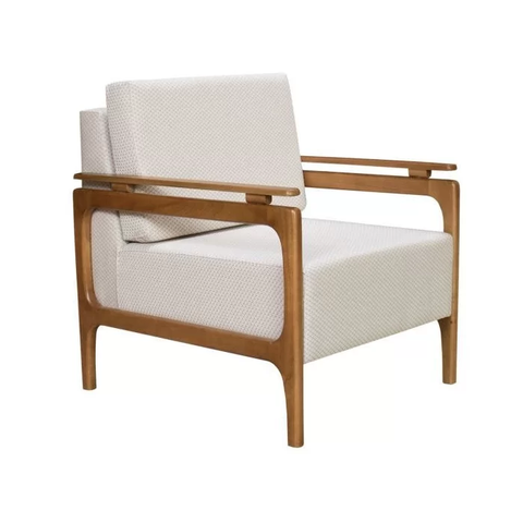 Poltrona Yasmim Tecido Linho - Gustavo Decor