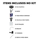 Ver imagem 2 de Pia Lavatório 4l Cinza + Sifão Sanfonado + Torneira Preta + Engate Preto + Veda Rosca + Broca