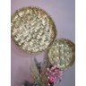 2 Peneiras Decoração Composição Parede Palha Taboa Boho Chic - 2