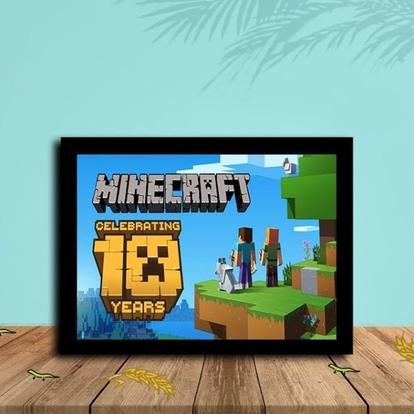 Kit Casa+árvore Minecraft 3d para Decoração