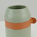 Ver imagem 6 de Vaso Decorativo de Cerâmica Verde 18x13x13cm Enfeite Sala Mesa Estante Aparador