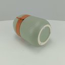 Ver imagem 4 de Vaso Decorativo de Cerâmica Verde 18x13x13cm Enfeite Sala Mesa Estante Aparador