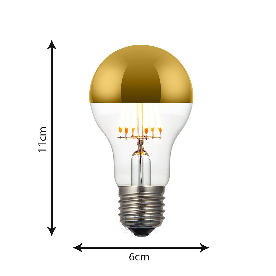 Lâmpada De Led Poptem A19 Dourada Defletora - 2