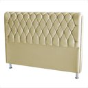 Ver imagem 2 de Cabeceira de Cama Box Jully Casal 140 Cm Botão Strass Suede Bege Eli Móveis