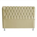 Ver imagem 1 de Cabeceira de Cama Box Jully Casal 140 Cm Botão Strass Suede Bege Eli Móveis