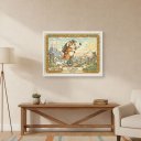 Ver imagem 1 de Quadro Carta Tarot Gatos o Louco 70x50cm Mold Branca