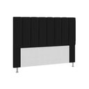 Ver imagem 2 de Cabeceira Estofada Cama Box Solteiro 90cm Carla Suede Preto - Luxo Estofados