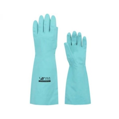 LUVA NITRÍLICA CANO LONGO 45CM VERDE VOLK CA 14334 - M