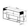 Aparador Industrial York com 1 Nicho - Vermont/Preto - 4