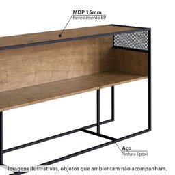 Aparador Industrial York com 1 Nicho - Vermont/Preto - 2
