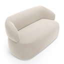 Ver imagem 6 de Sofá Orgânico 02 Lugares Living Glee 140cm Veludo Bege - Desk Design