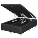 Ver imagem 1 de Base Box Baú Articulada Queen 158cm - Tca 944 - Veludo Preto - 4 Pistões