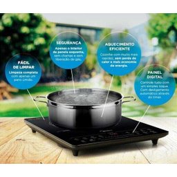 Cooktop de Indução Midea 1 Boca Portátil 1500 W Preto - 220 V - 4