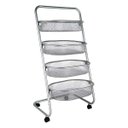 Ver imagem 1 de Fruteira Euro Home Space com 4 Cestos Na Cor Cinza com Rodízios