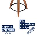 Ver imagem 6 de Banqueta Baixa Banco de Cozinha Redondo Banquinho Estrutura Madeira Natural Milton - Cores