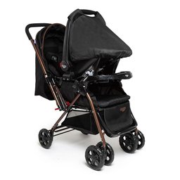 Carrinho com Bebê Conforto Travel System Reverse Preto Bronze - Cosco - 10