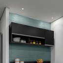 Ver imagem 3 de Armário Maya Cozinha 150cm Preto - Vallisa Decor