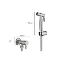 Ver imagem 2 de Ducha Higiênica 1/4 Volta Luxo Prata Gatilho Inoxidável 304