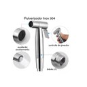 Ver imagem 5 de Ducha Higiênica 1/4 Volta Luxo Prata Gatilho Inoxidável 304