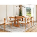 Ver imagem 2 de Mesa de Jantar Retangular de Madeira Panamera 140cm X 90cm Champagne