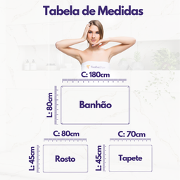 Jogo de Toalhas Gigante 2 Banho+2 Rosto+2 Tapete P/ Banheiro Antiderrapante 100% Algodão 380g/m² - 5