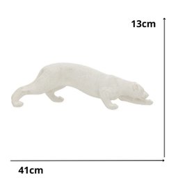 Escultura em Poliresina Pantera 13x41x7,5cm 19408 Mart - 3