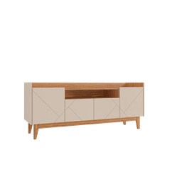 Rack Sala Adria para Tv até 60 Polegadas C/ Pés de Madeira - 5 Rack Sala Adria para Tv até 60 Polegadas C/ Pés de Madeira - 5