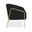 Ver imagem 6 de Poltrona Sala Industrial Alta Dourado Kit 2 Stella Linho Preto D03 - D’Rossi