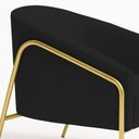 Ver mais imagens de Poltrona Sala Industrial Alta Dourado Kit 2 Stella Linho Preto D03 - D’Rossi