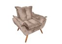 Ver imagem 2 de Poltrona Opala Premium Capuccino Luxuosa Decor