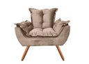 Ver imagem 1 de Poltrona Opala Premium Capuccino Luxuosa Decor
