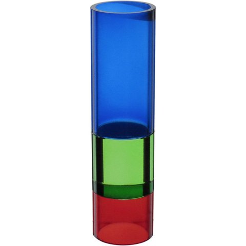 Vaso Decorativo de Cristal Color 19x5x5cm Enfeite Sala Mesa Estante Aparador