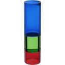 Ver imagem 1 de Vaso Decorativo de Cristal Color 19x5x5cm Enfeite Sala Mesa Estante Aparador