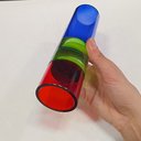 Ver imagem 5 de Vaso Decorativo de Cristal Color 19x5x5cm Enfeite Sala Mesa Estante Aparador