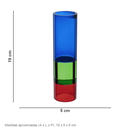 Ver imagem 2 de Vaso Decorativo de Cristal Color 19x5x5cm Enfeite Sala Mesa Estante Aparador